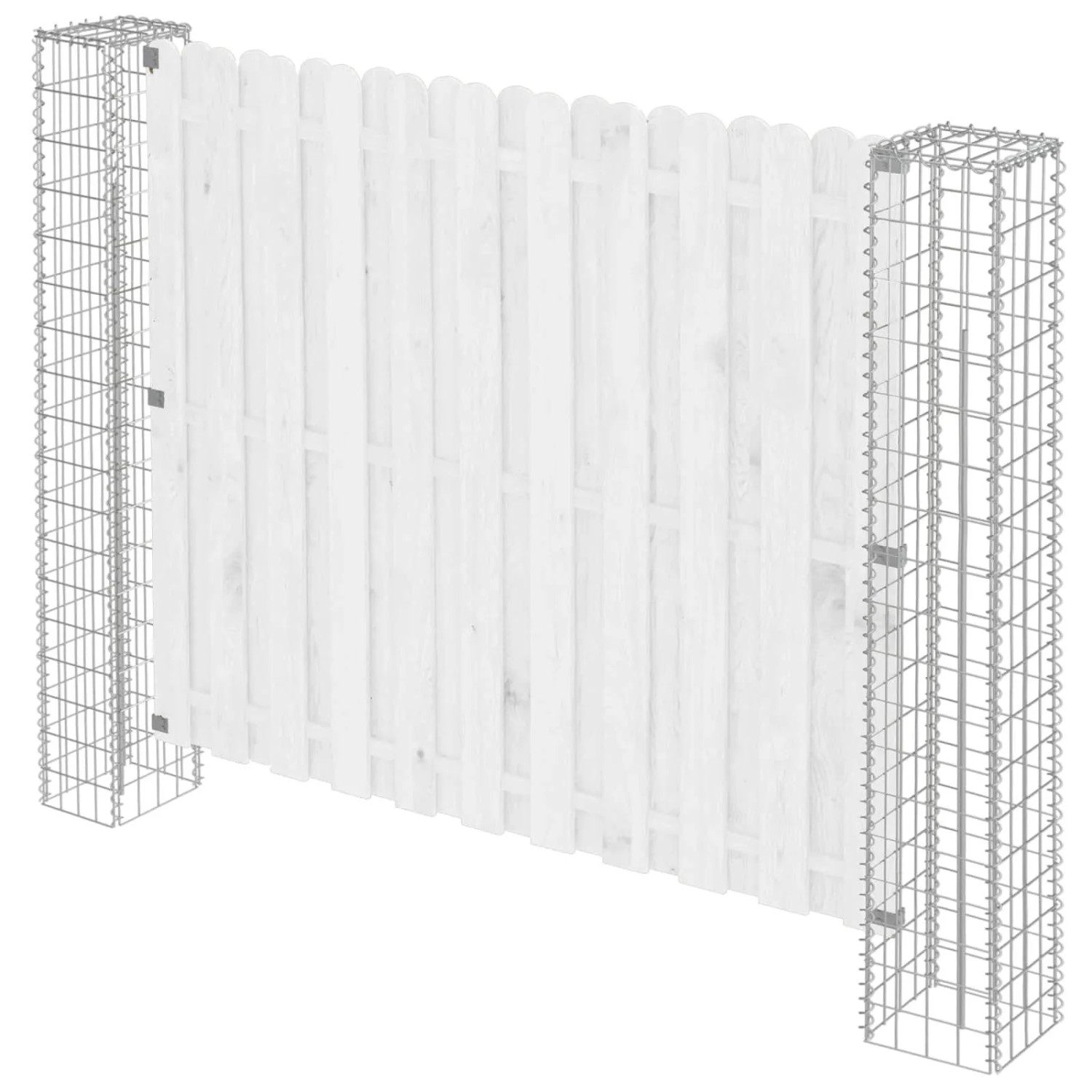 vidaXL Zaunpfosten 2 Stk Silber 20 x 20 x 190 cm Metall 143605