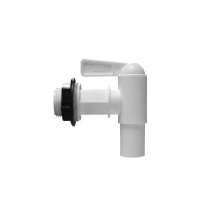 Weißer Regentonnen Auslaufhahn 19,1 mm (3/4) für Zubehör von Regentonnen & Wasserzapfstellen.