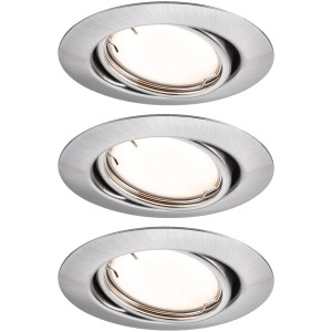 Paulmann LED Einbaustrahler Set, 3 runde Smart Home Leuchten, dimmbar, warmweiß.