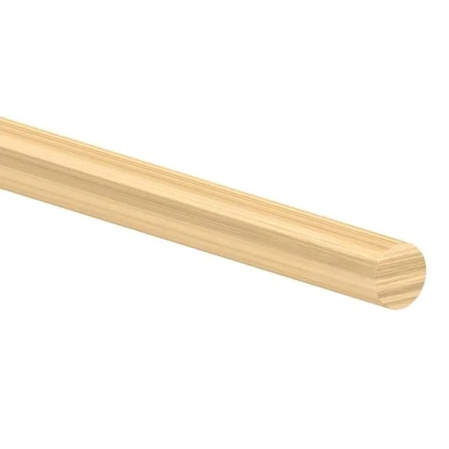 FeNau Holzhandlauf Eiche Ø 42,4 X 2500 mm Geschliffen Lackiert