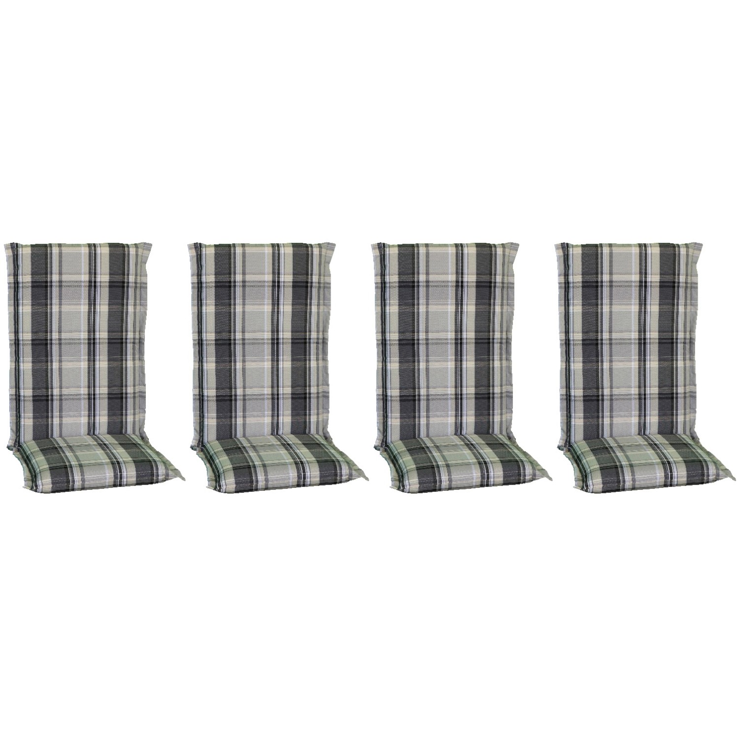 Beo Sitzauflage Hochlehner Atika 4er-Set Karo Beige günstig online kaufen