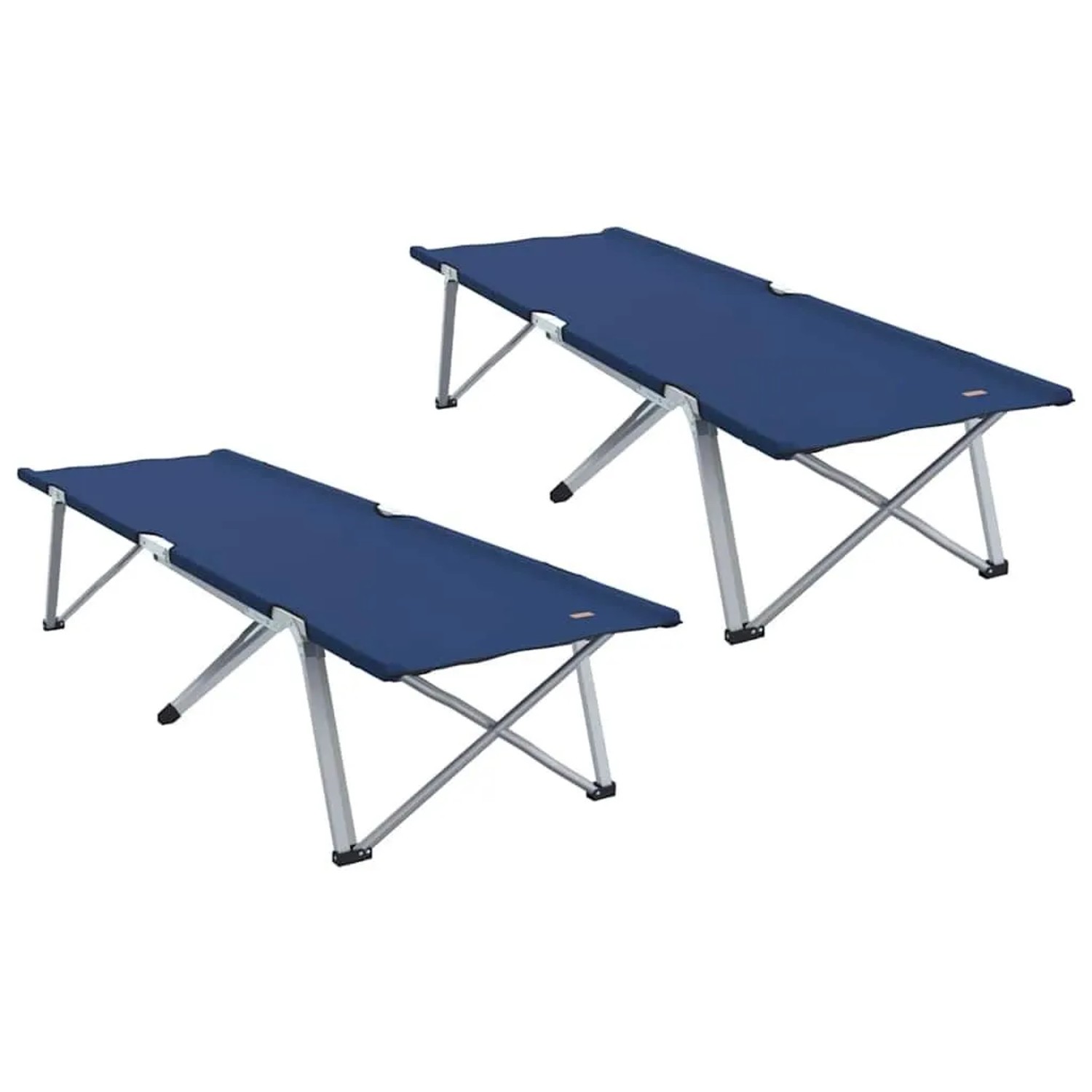 vidaXL Klapp Schlafbett fürs Camping 2 Stk Blau 194 x 62,5 x 42,5 cm 42003122