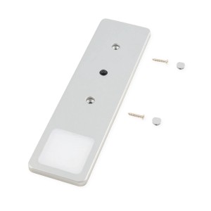 Kalb LED Unterbauleuchte Solid2, 3er Set, silbergrau, mit Schalter und Zubehör.