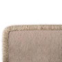 Detailansicht: Beige KARAT Teppich Kalkutta in Sisaloptik mit geketteltem Rand.