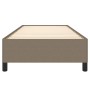 vidaXL Bettgestell, taupefarben, 90x190 cm, Stoffbezug. Bett mit Lattenrost und Füßen.