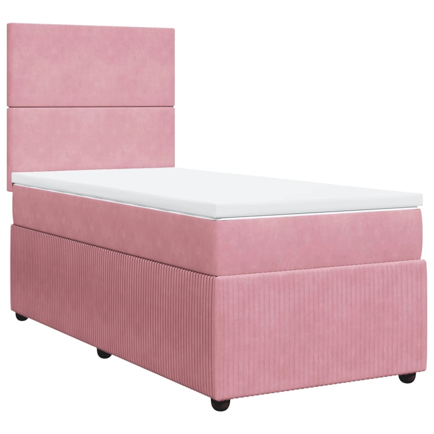 vidaXL Boxspringbett mit Matratze Rosa 100x200 cm Samt2106593 günstig online kaufen