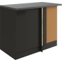 OPTIFIT Madrid420 Eckunterschrank, 110 cm, Anthrazit Matt, mit Arbeitsplatte. Küchenunterschrank für die Ecke.