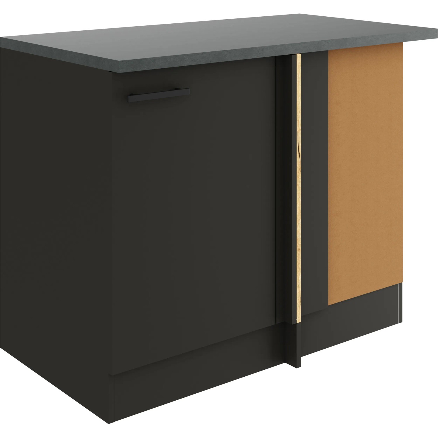 OPTIFIT Madrid420 Eckunterschrank, 110 cm, Anthrazit Matt, mit Arbeitsplatte. Küchenunterschrank für die Ecke.