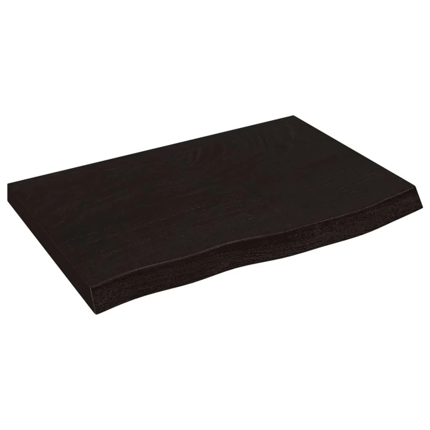 vidaXL Tischplatte Dunkelbraun 60x40x2-4cm Massivholz Eiche 3156408