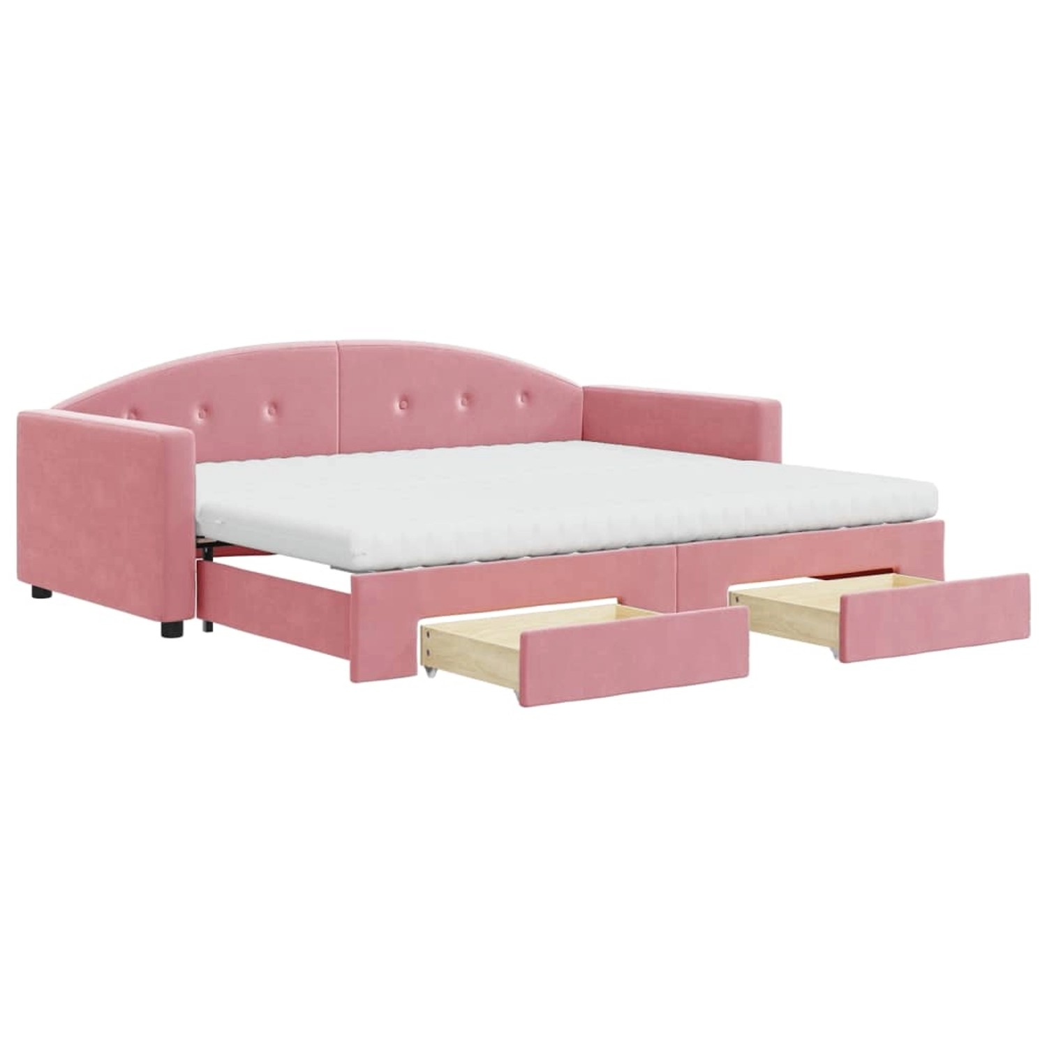 vidaXL Tagesbett Ausziehbar mit Schubladen Rosa 90x200 cm Samt1847476 günstig online kaufen