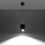 Schwarze Sollux Lighting Hängeleuchte ORbis 1. Moderne Pendelleuchte für Wohnzimmer & Schlafzimmer.