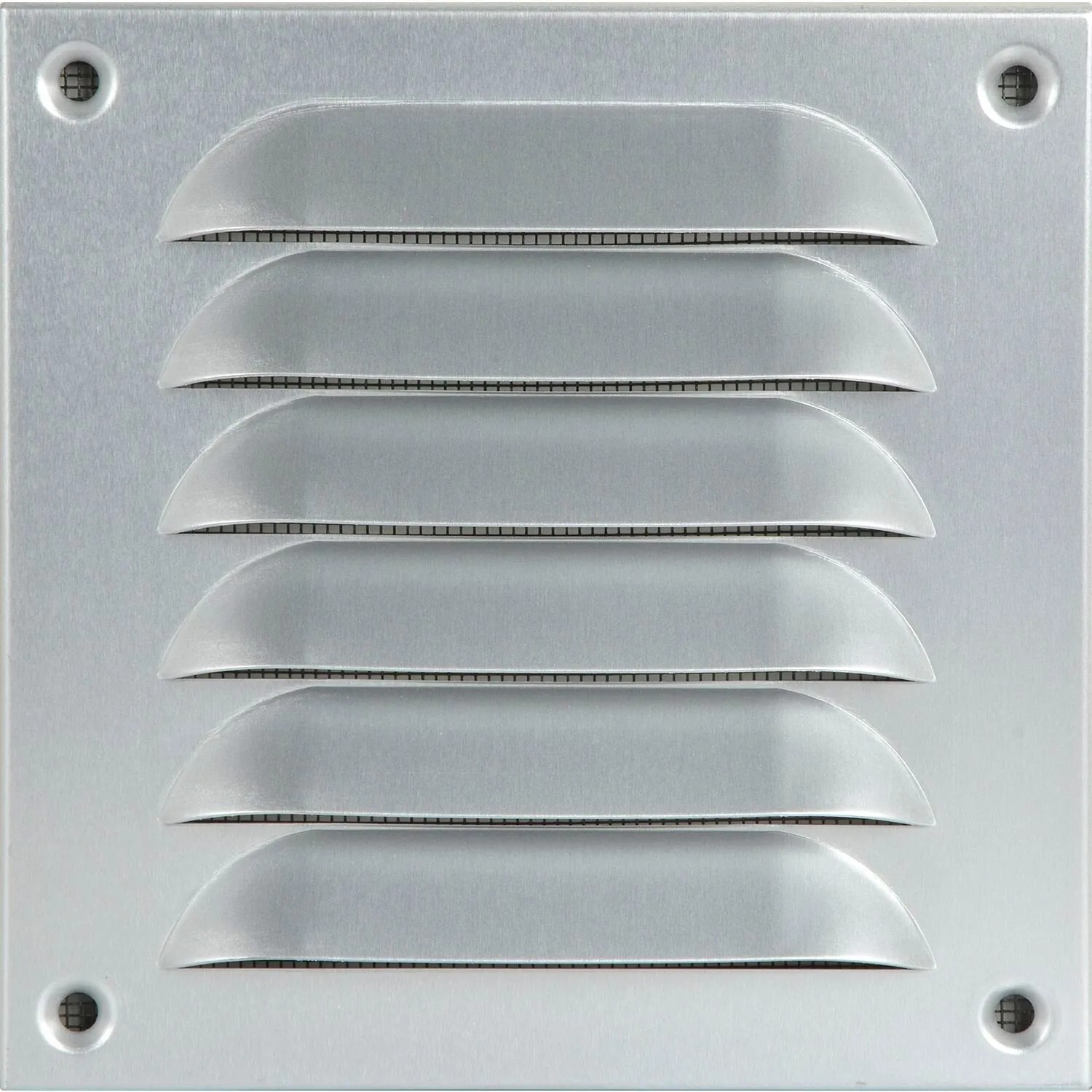 Upmann Wetterschutzgitter Eckig Aufschraubbar 140x140mm Aluminium Silber