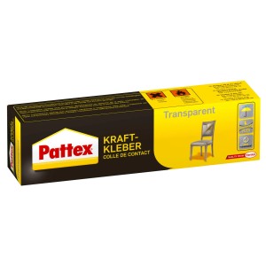 Pattex Kraftkleber Transparent, 50g Tube. Kontaktkleber für transparente Materialien und sichtbare Klebefugen.