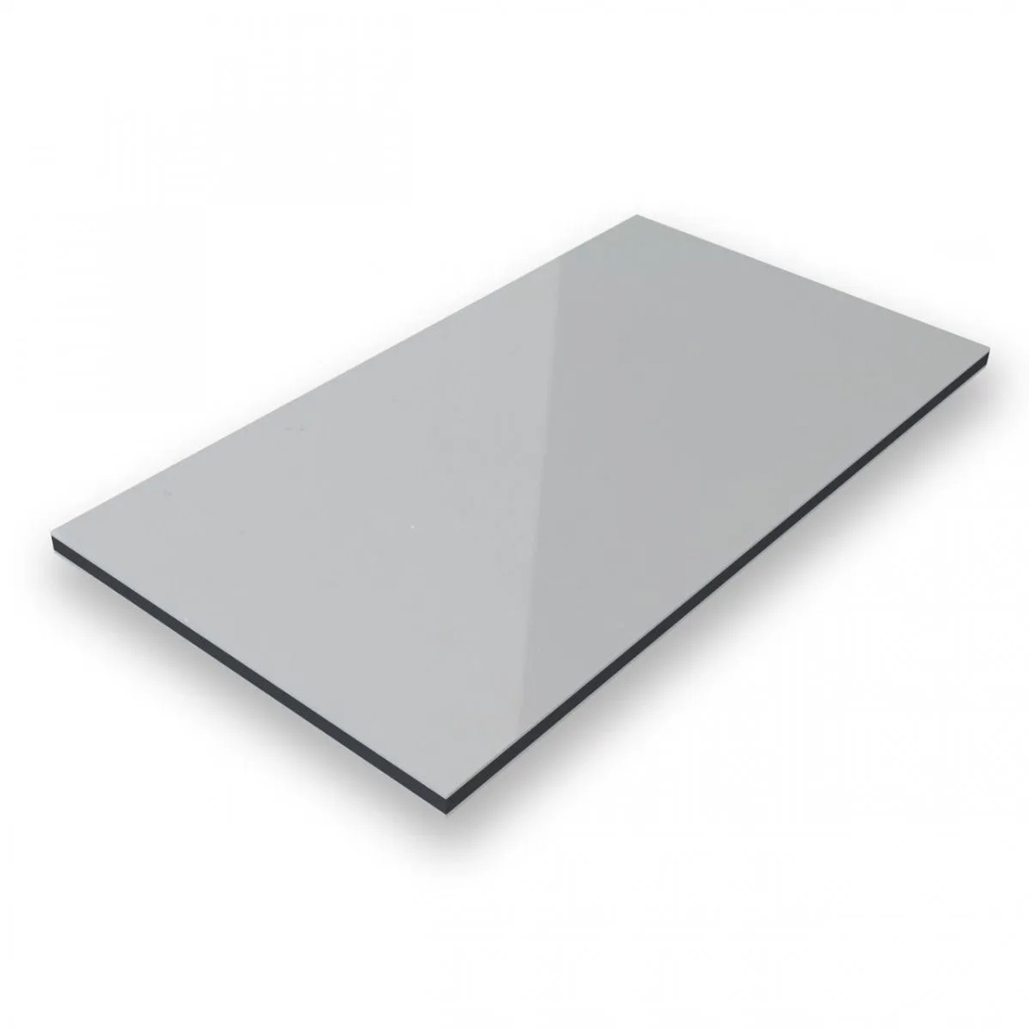 Aluverbund24 75x300cm Aluverbundplatte Aluminiumverbund Grau RAL 7042 3mm 0,3mm
