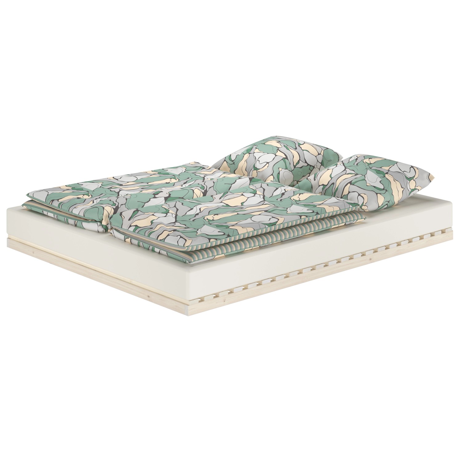 Erst-Holz Niederflurbett Metallfrei 160 x 200 Futon Fichte Unbehandelt Modell 97 ohne Zubehör