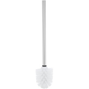CMI Ersatz WC-Bürste S300 mit weißem Bürstenkopf und verchromtem Stiel.