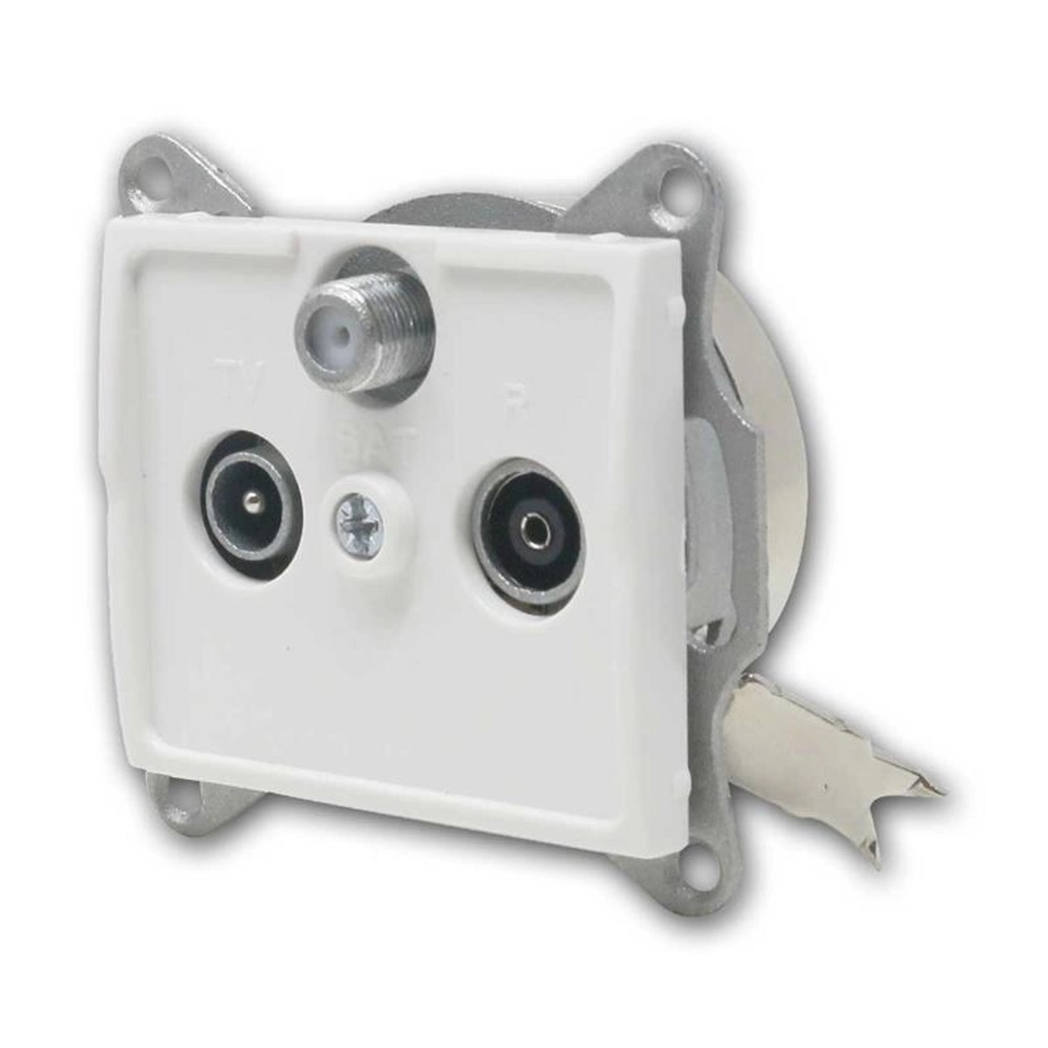 Kanlux LOGI Antennendose Weiß TVRadioSAT ohne Rahmen