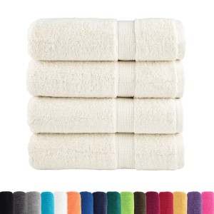 vidaXL Premium-Handtücher SOLUND 4 Stk Cremeweiß 50x100 cm 600 g/m² 137474