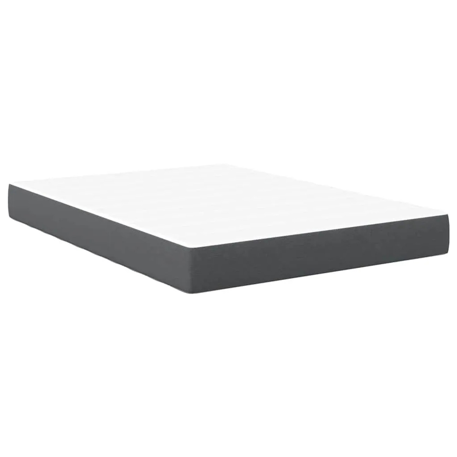 vidaXL Bettmatratze mit Matratze Grau 140 x 190 cm Stoff 42008287