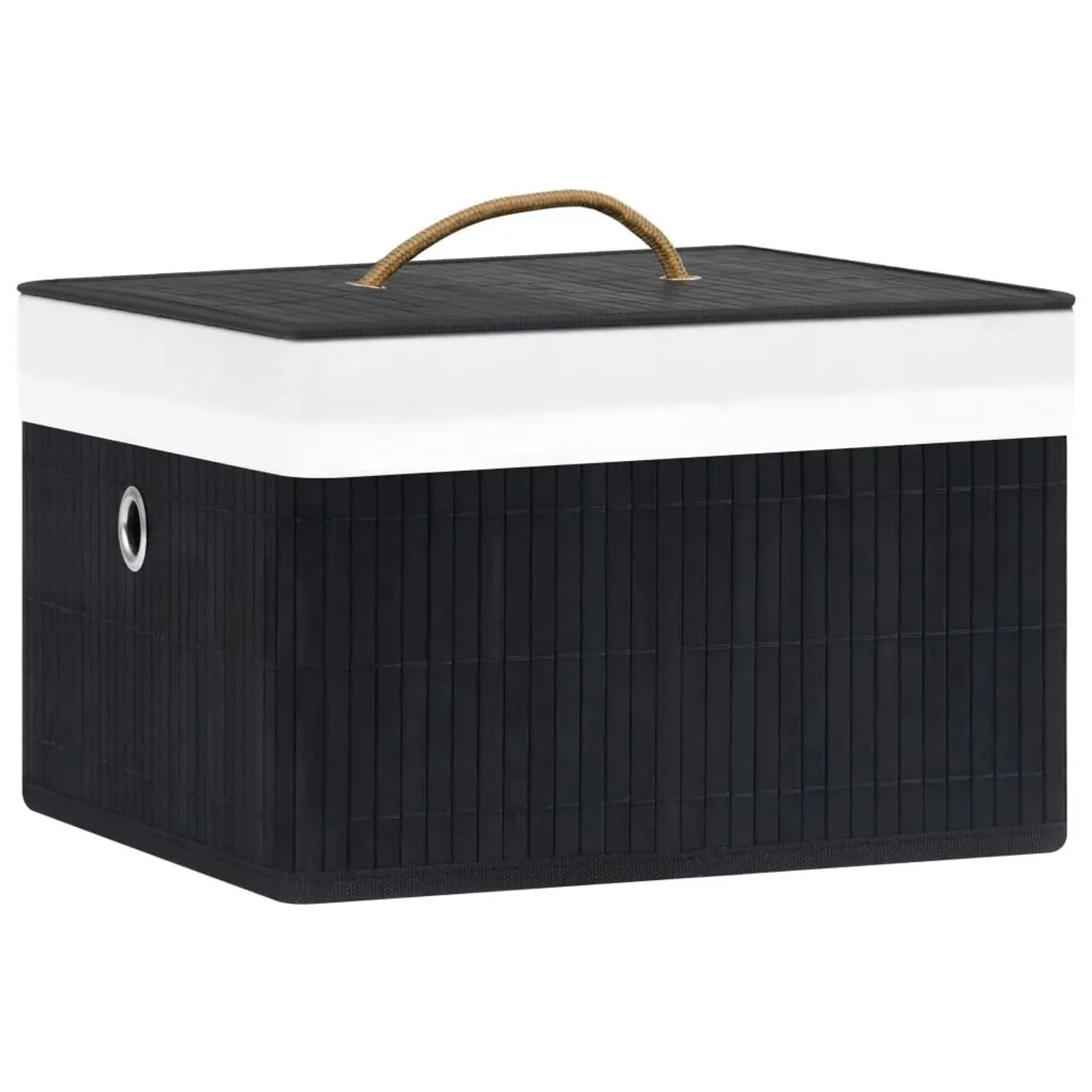 vidaXL Bambus Aufbewahrungsboxen 4 Stk Schwarz 320769