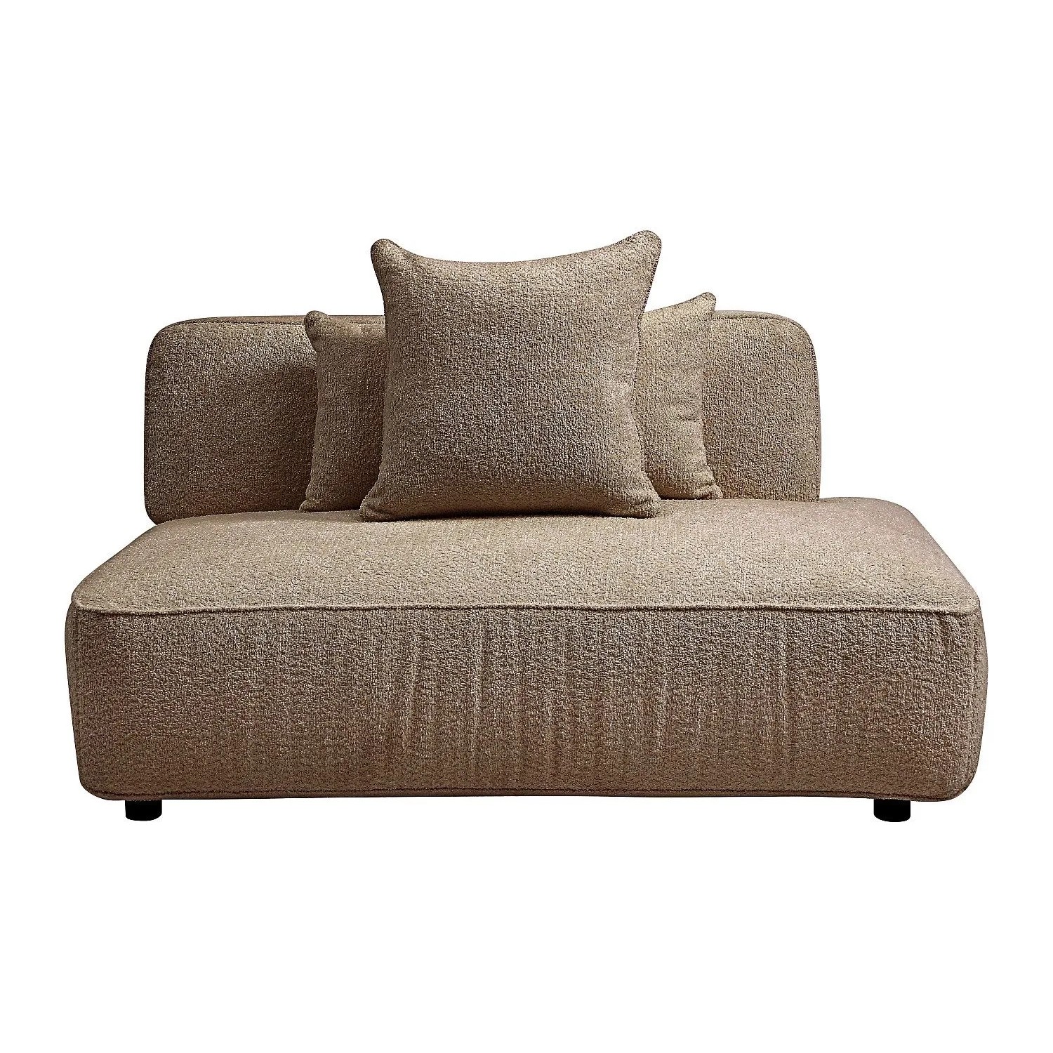 Vente-unique Recamiere Ohne Schlaffunktion Lelaco Taupe 145 cm