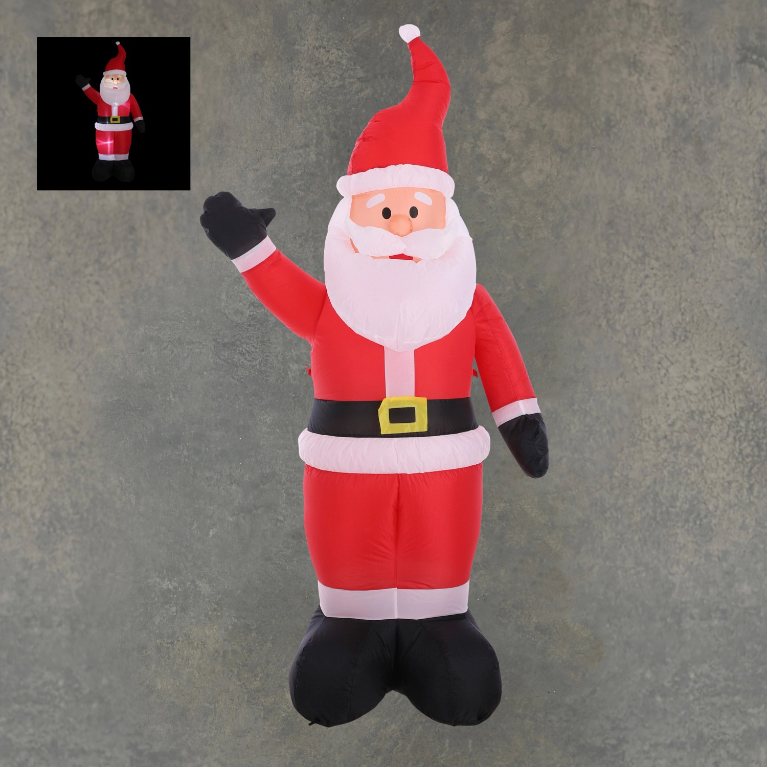 Luca Lighting Aufblasbarer Weihnachtsmann LED L102 x B48 x H183 cm