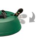 Grüner OBI Basic 250 Christbaumständer mit Fußhebel und Spanntechnik im Detail.