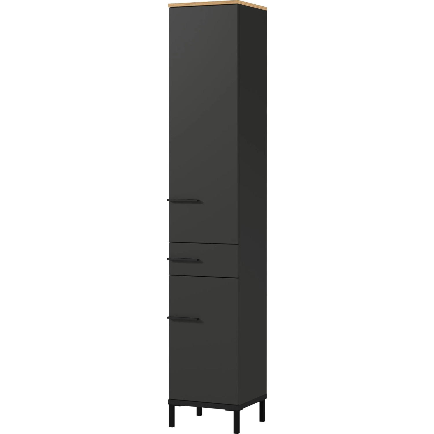 Germania Hochschrank GW-YONKERS 2646 Graphit Eiche B34 cm H190 cm T34 cm