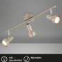 Briloner LED-Spot mit 3 Leuchten, Nickel matt, schwenkbar für Wohn- und Schlafräume.