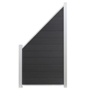 T & J Ecosteck Eckelement Start/Abschluss in Silber, Zubehör für Zaunbau & Sichtschutz.