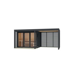 Chillroi Saunahaus Angelus XL Inklusive Anbau und Saunaofen Integriert Steuerung