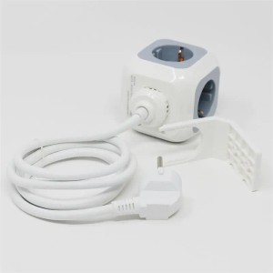 world-trading-net SteckdosenWürfel 4-fach + USB-A C 14m Kabel