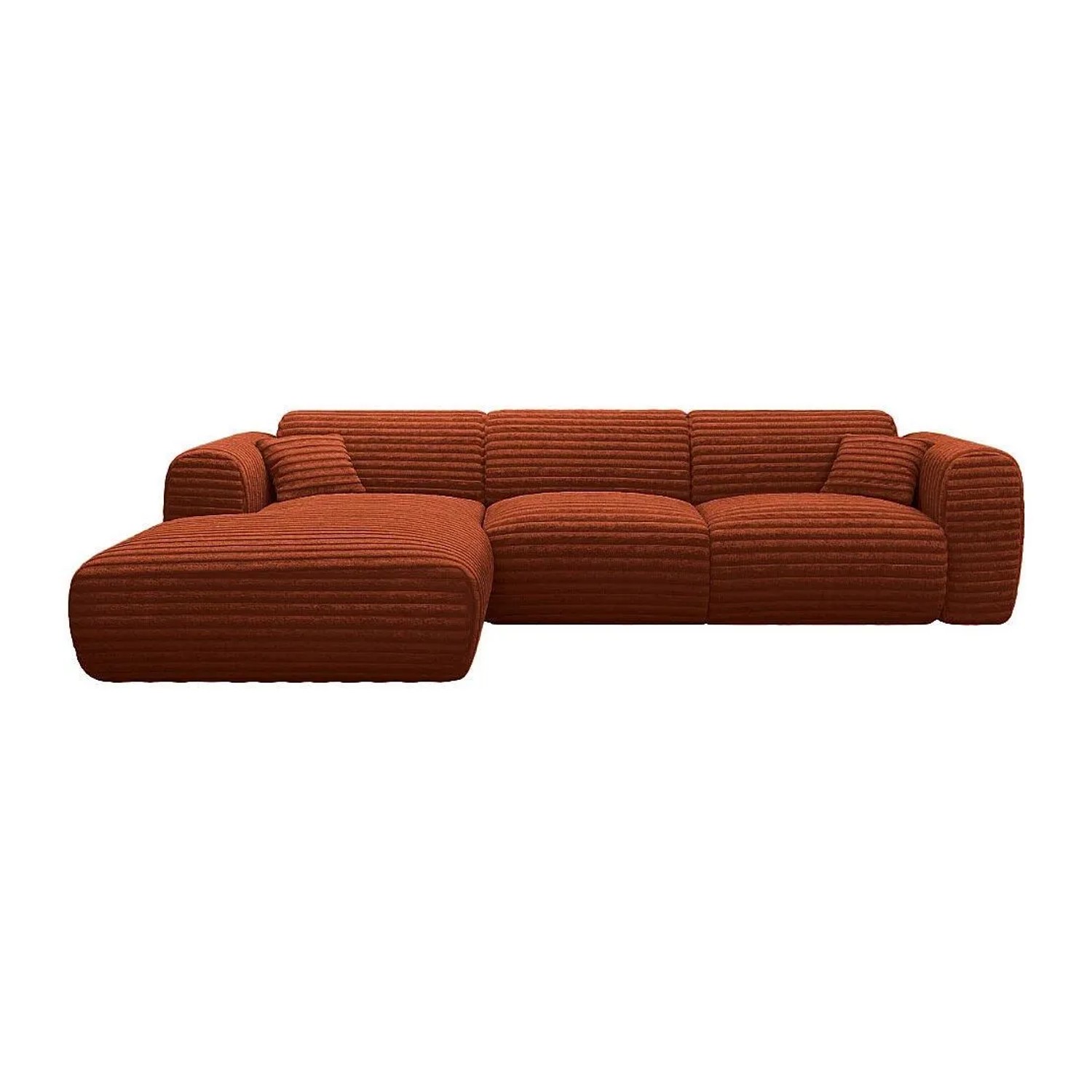Vente-unique Sofa Ohne Schlafmöglichkeit Pogni Terracotta 280 cm
