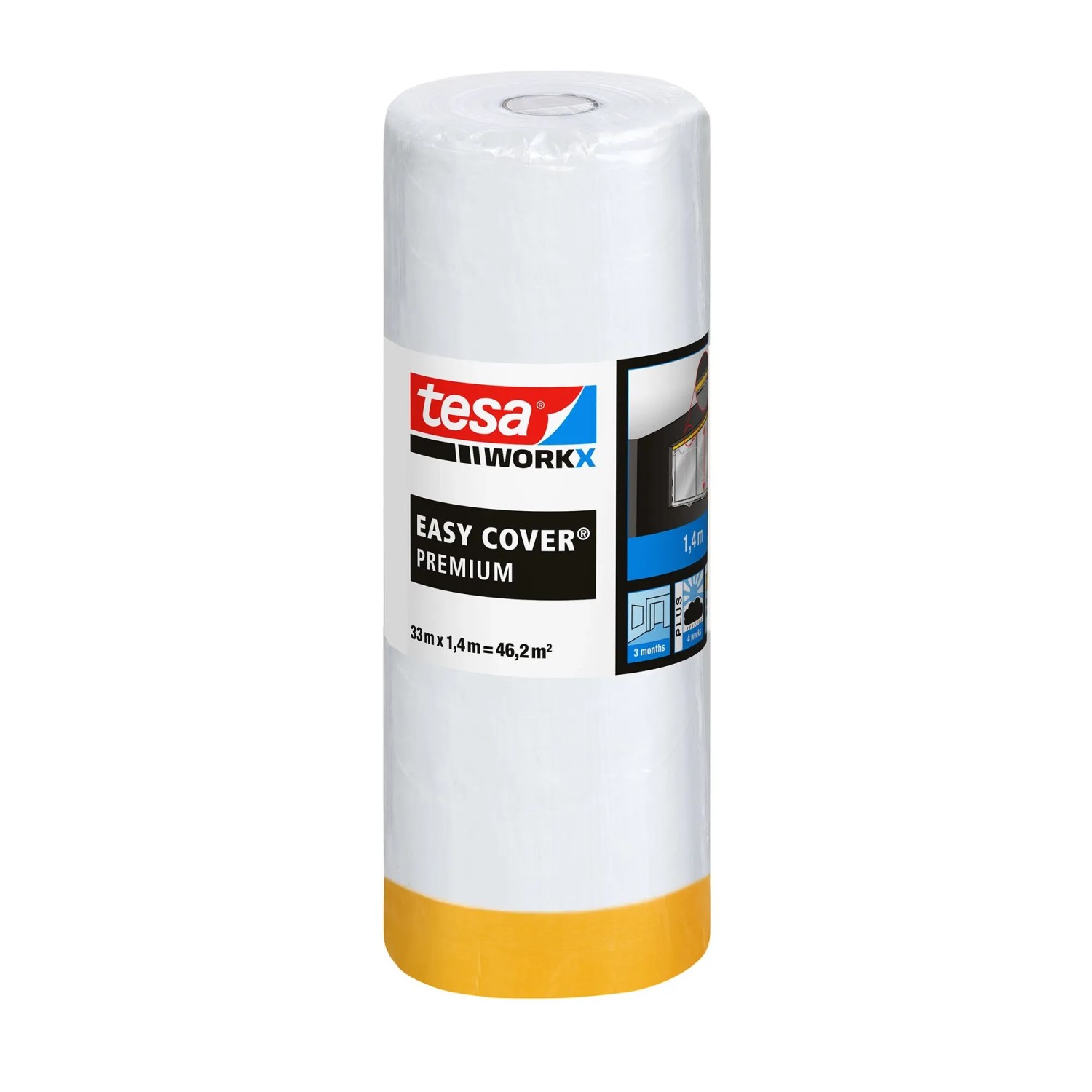 Tesa Abdeckfolie Workx Easy Cover Premium 33 m x 1.400 mm