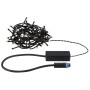 Schwarze Paulmann LED-Lichterkette Yuna Plug & Shine, 5m, warmweiß, mit Netzteil und Stecker für außen.