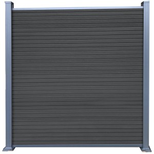 T & J Zaunlamellen-Set in Anthrazit, ca. 175x180cm, für Sichtschutzzaun.