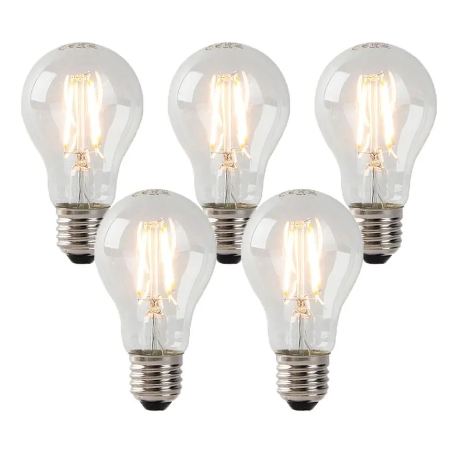 LUEDD 5er Set E27 LED Glühlampen Klarglas 3W 250,m 2200K