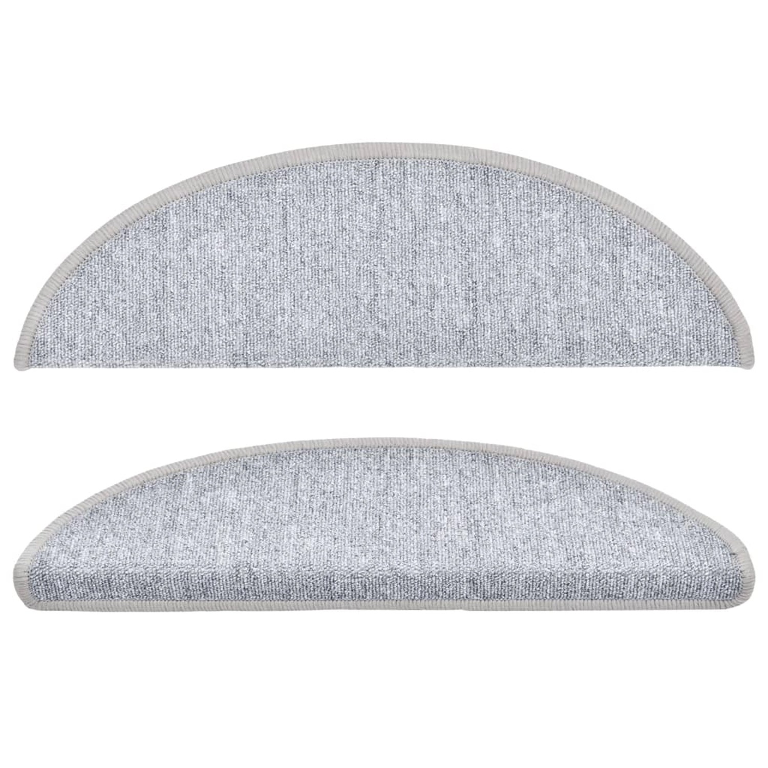 VidaXL Stufenmatten, 10er-Set, hellgrau, 56x17cm, aus PP-getuftet, für mehr Sicherheit und Komfort auf Treppen.