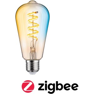 Paulmann E27 LED Leuchtmittel ST64, 7,5W, Filament in Vintage Optik, steuerbar per App.