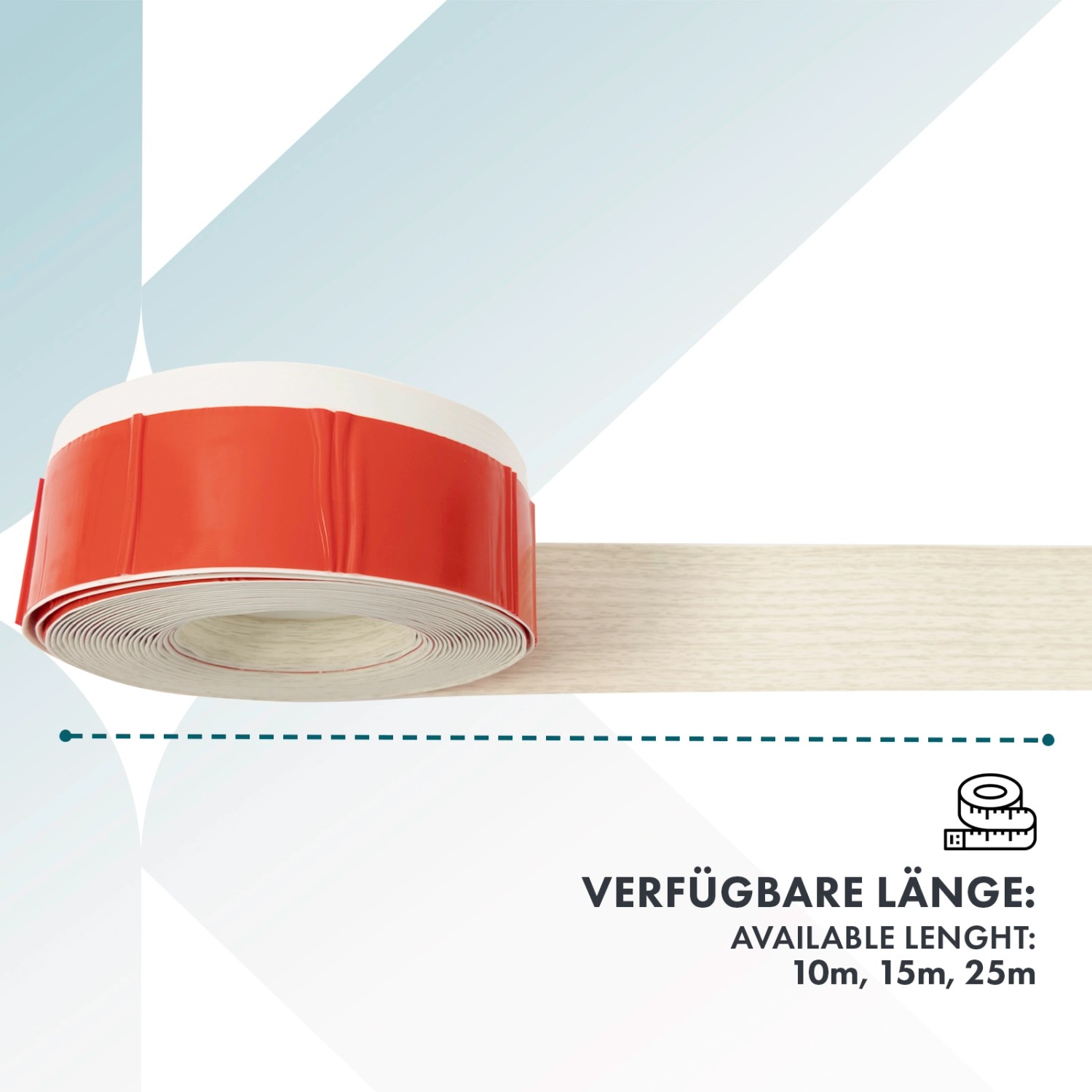 KARAT Sockelleiste Oslo Eiche, selbstklebend, 25m Rolle. Zuschneidbare Bodenleiste für Wandabschluss.