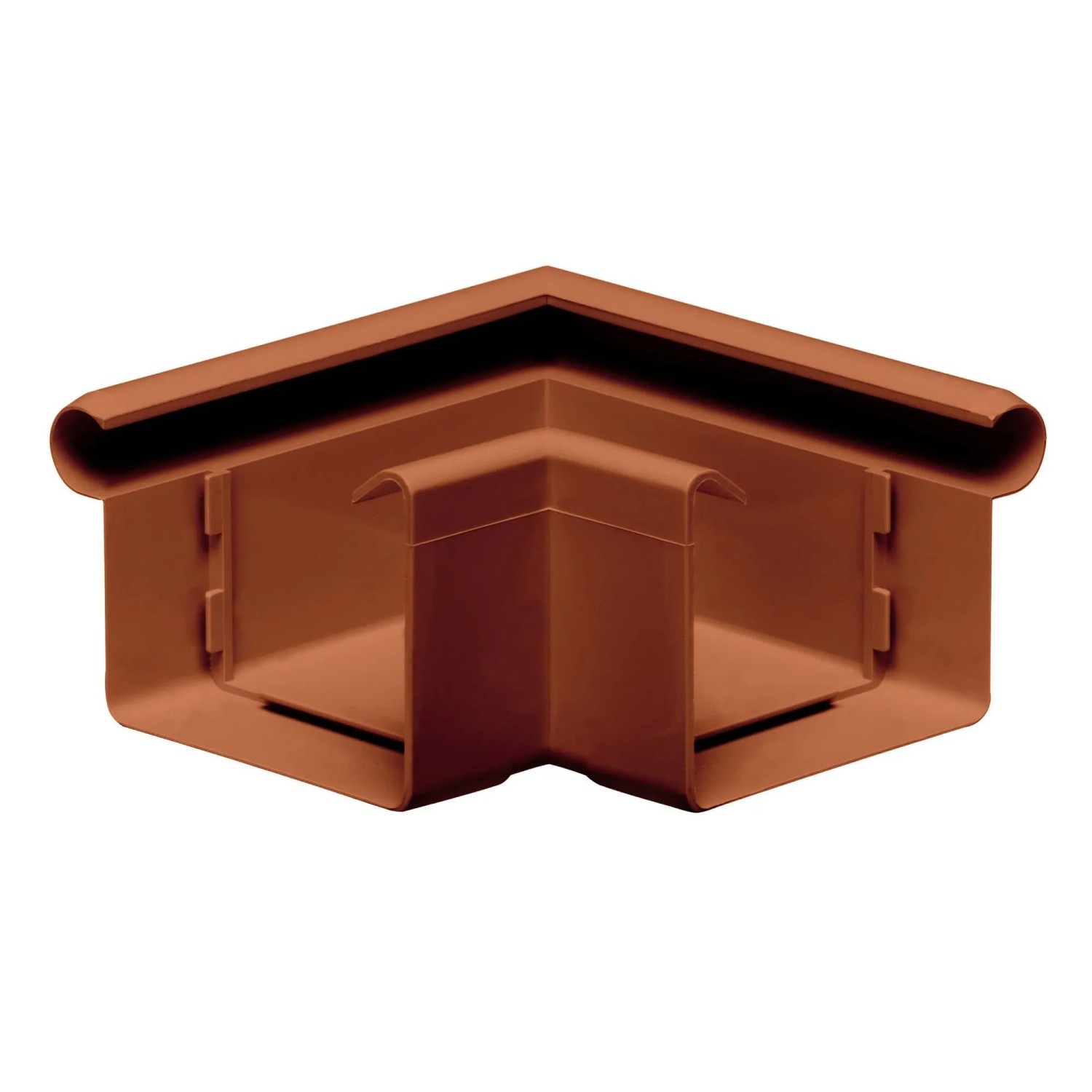 Inefa Rinnenwinkel 90 Grad Außeneck NW 68 Kastenrinne PVC Braun
