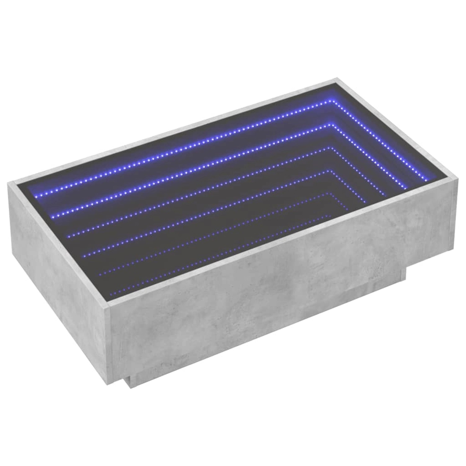 vidaXL LED-Couchtisch Betongrau 90x50x30 cm Holzwerkstoff 847521 günstig online kaufen