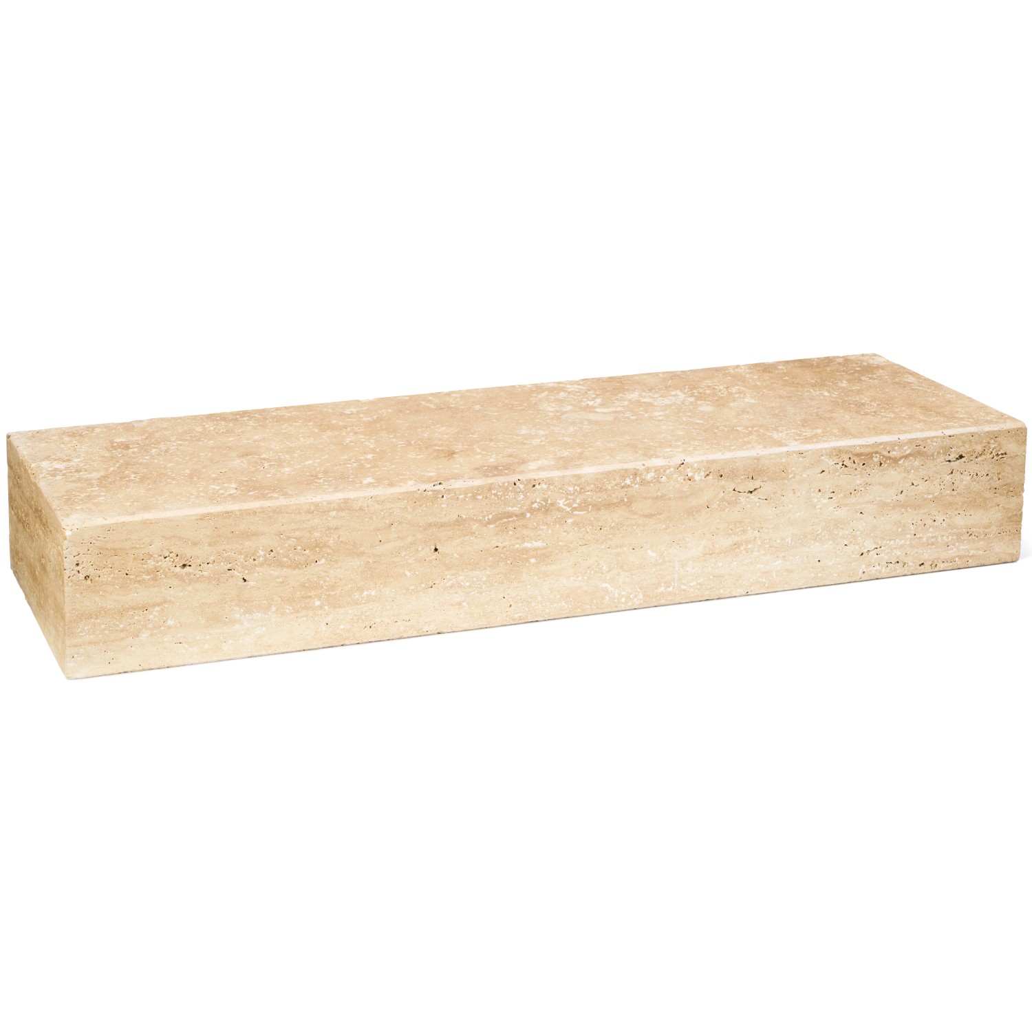 Blockstufe Travertin Walnut 5 Seiten geschliffen getrommelt 15x35x100 cm