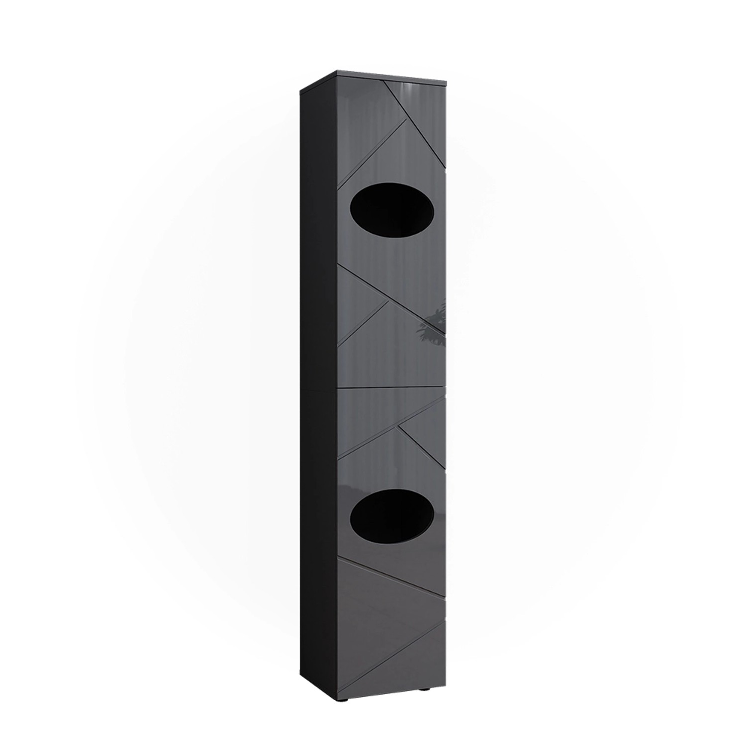 Vicco Wäscheschrank Irma Anthrazit 37 x 192 cm