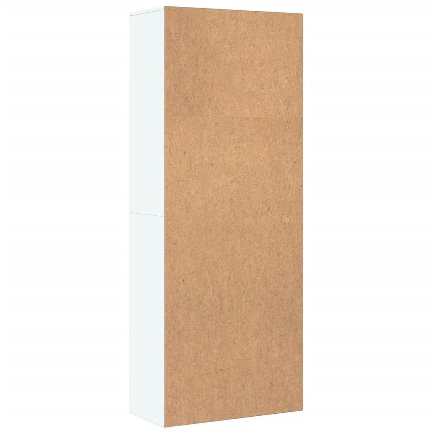 Weißes Highboard (70x35x180 cm) aus Holzwerkstoff für Wohnzimmer.