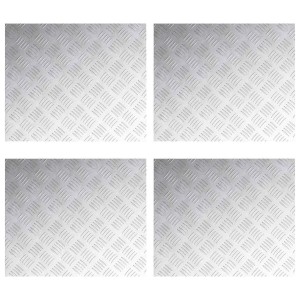 vidaXL Rautenscheiben 4 Stk Silber 60 x 50 cm Aluminium 4104350