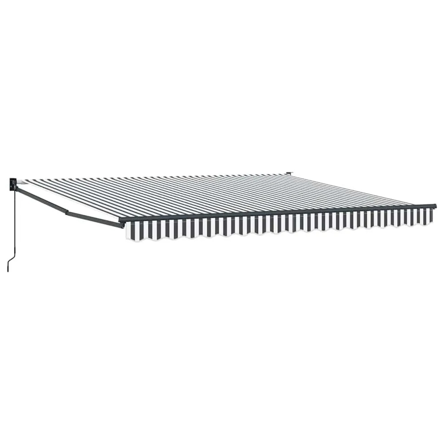 vidaXL Markise Einziehbar Anthrazit und Weiß 4x3 m Stoff und Aluminium 3216110