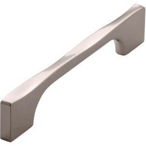 Siro Möbelgriff 2210, Metall Druckguss, Edelstahleffekt, Lochabstand 128 mm, 5er-Set.