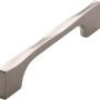 Siro Möbelgriff 2210, Metall Druckguss, Edelstahleffekt, Lochabstand 128 mm, 5er-Set.