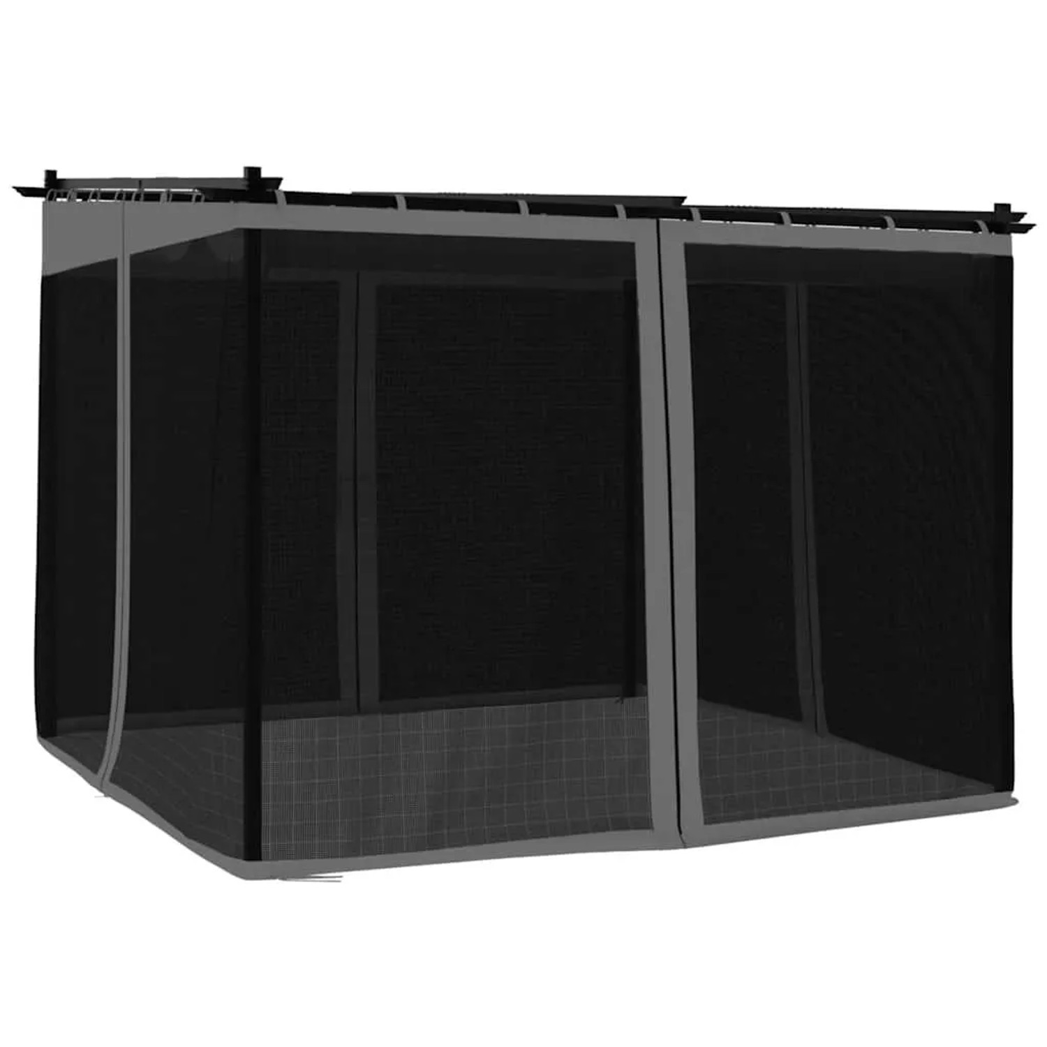 Furnicato Pavillon Mit Netzwänden Anthrazit 3x3 M Stahl